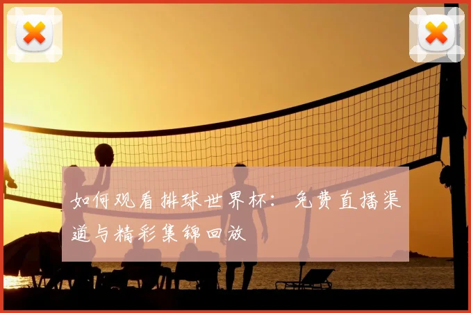 如何观看排球世界杯：免费直播渠道与精彩集锦回放